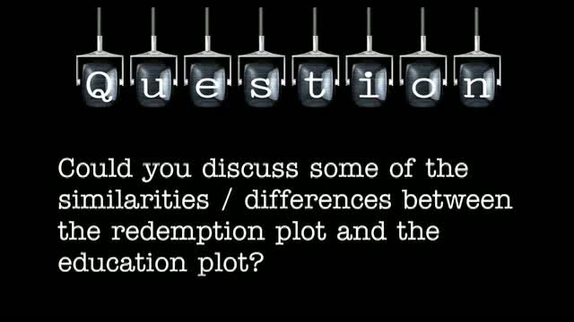 Could you discuss some of the similarities / differences between the redemption plot and the education plot?